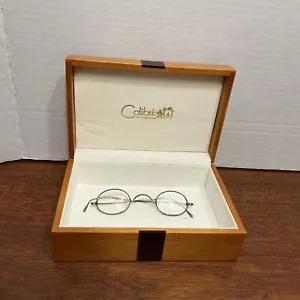 Vintage small Wire Frame Eyeglasses Spectacles unbranded w nice Colibri box - Picture 1 of 13