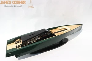 WALLY POWER 118 VERDE 92 cm (36,2") - Modellino barca nave alta qualità - artigianato in legno - Foto 1 di 17