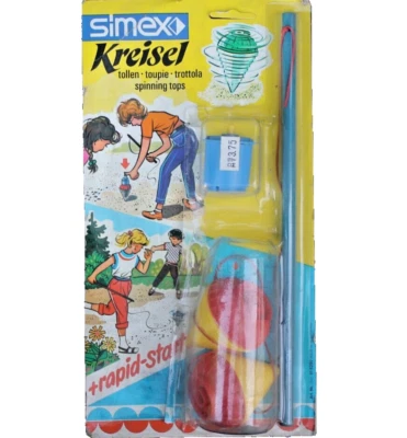 Peitschen Kreisel Brummkreisel Altes Vintage Kinder Spielzeug 70er Simex NEU OVP - Bild 1 von 4