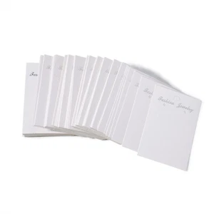 100 pcs Rectangle White  Earring Displays Paper Cards Jewelry Display 80x50mm - Picture 1 of 9