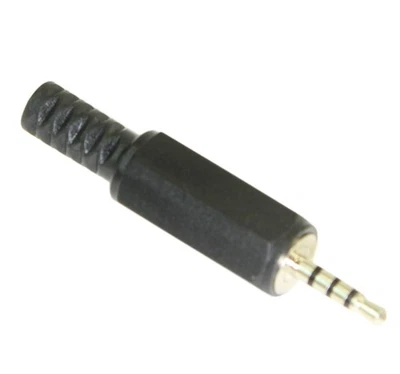 2.5mm Plug/Jack  TRRS 4 Connector  Self Solder  Male - Image 1 of 2