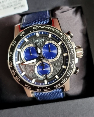 NIB Tissot Supersport Chronograph Quartz Black Dial Watch T1256171705103 - Image 1 of 4