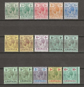 GRENADA 1913/22 SG 90/101 + Shades MINT - Picture 1 of 2