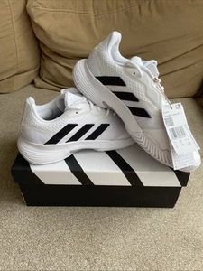 Adidas CourtJam Control tennis shoes white black Uk 7.5 Brand New✅ - Picture 1 of 7