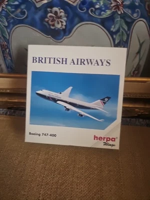 Herpa British Airways Boeing 747-400 Coleccionistas 1/500 Diecast Modelo 500708 Sin usar, en caja  Foto 1 de 4