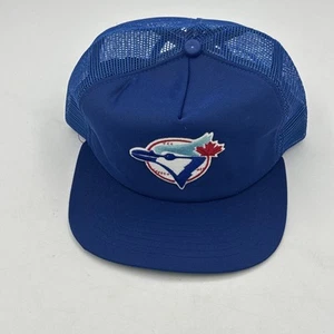 Vintage Toronto Blue Jays Blue Snapback Hat New Era MLB Pro Design Made In USA - Picture 1 of 8
