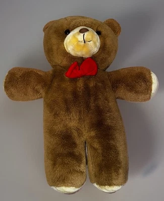 Gerber TLC Tender Loving Care 21 Inch Plush Teddy Bear Brown Red Bow Tie Vintage - Image 1 of 4