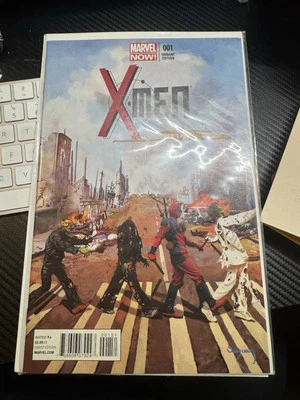 X-Men 001 Deadpool Variant Cover The Beatles Abbey Road Signed By Arthur Suydam - Image 1 of 4