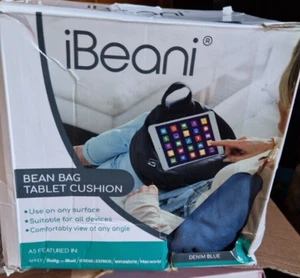 Ibeani Bean Bag Tablet Cushion Denim Blue - Picture 1 of 1