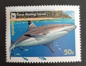 Cocos (Keeling) Islands: 2005 - Reef Sharks - 50c Blacktip Reef Shark - Used - Picture 1 of 2
