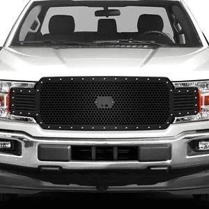 300 INDUSTRIES Steel Grille for 18-20 Ford F-150 WITH CAMERA MOUNT - HEX BLACK - Picture 1 of 3