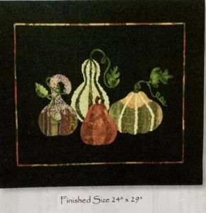 GORGEOUS GOURDS Quilt Pattern By Hissyfitz 24” x 39” - Picture 1 of 3