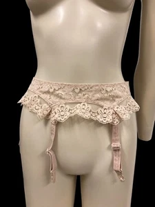 Vintage ESCORA Size 8-10 63cm W Suspender Belt Western Germany Made Beige Lace - Bild 1 von 14