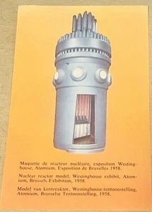 Westinghouse Nuclear Refractor Postcard 1958 Atomium Brussels Exhibition 5.5" - Picture 1 of 6