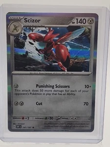 Scizor Cosmos Holo Promo Fiamme Ossidiana 141 Carta Pokemon TCG quasi nuova - Foto 1 di 2