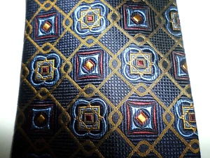 Stacy Adams Men's Tie 100% Silk Multicolor Geometrical Print Necktie NEW - Picture 1 of 6