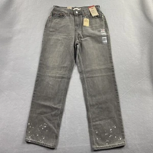Levis Jeans Womens 28 Gray Denim Pants Low Pro Straight Leg Mid Rise Cotton - Picture 1 of 16