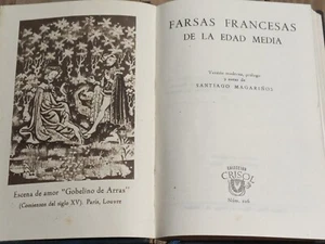 Aguilar Crisol 106. Farsas Francesas De La Edad Media. Notas Santiago Magarinos. - Picture 1 of 2