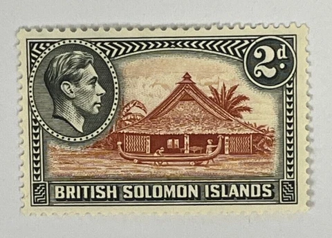 British Solomon Islands SG #63 2d Stamp - King George VI 1939 (Mint) X12 Cover