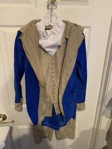 Rubies George Washington Costume Child Size Large Jacket Vest Dickey Wig Pants - Picture 1 of 12