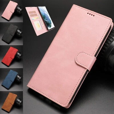 For Samsung S23 Ultra S22 Plus S21 S20 Note 20 S10 Flip Leather Card Wallet Case - Image 1 of 4
