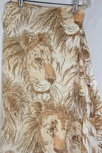 Lenzuolo con angoli vintage anni 70 Lion Bibb full size misto cotone Aslan Lion King Jungle in ottime condizioni - Foto 1 di 8