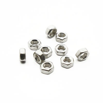 THE RUSTY BOLT SHOP M3 Hex Nuts, A2 304 18-8, Stainless Steel