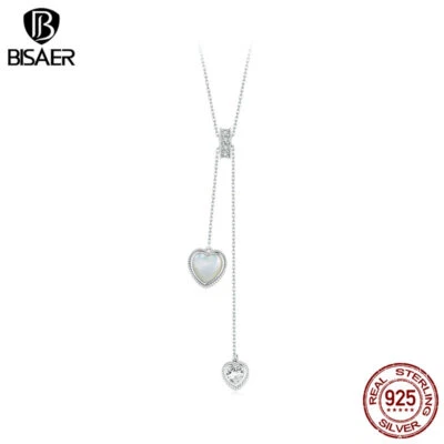 Collar Bisaer Plata Esterlina 925 Amado Blanco Concha Y Circonita cúbica Mujeres Regalos Joyería  Foto 1 de 4