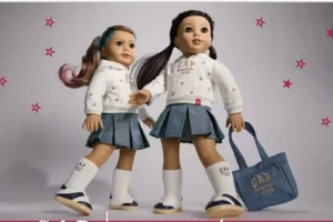 American Girl x GAP STAR HOODIE OUTFIT New in box for 18" dolls TORN BOX NEW - Picture 1 of 11