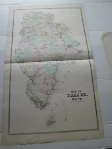 (1) MAPPA ORIGINALE "YORK COUNTY" MAINE 1872, ATLANTE CONTEA DI YORK, SANFORD, EVERTS - Foto 1 di 8