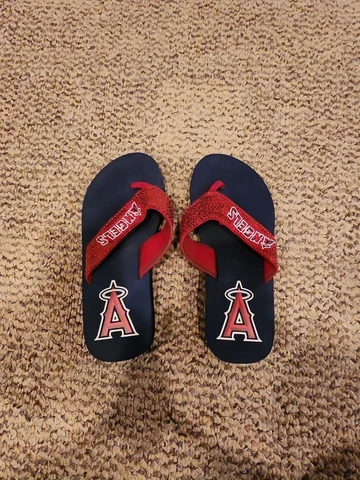 Vintage Mlb Angels Baseball Sparkling Flip Flops Cover