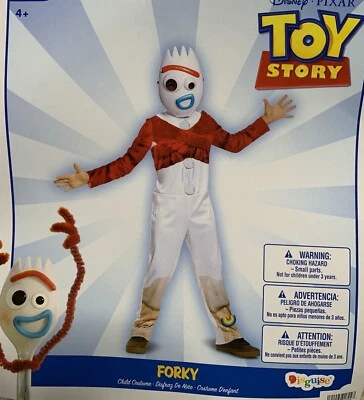 Fantasia/vestido de Halloween infantil Disney/Pixar Toy Story 4 FORKY TAMANHO: S(4-6)NOVO - Imagem 1 de 4