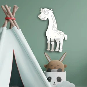 Children Kids Nursery Acrylic Wall Mirror Safe Strong Shatter Resistant Giraffe - Picture 1 of 5