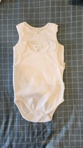 Pure Baby Sleeveless Bodysuits x 2 - Size 00 - Picture 1 of 1