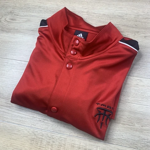 Y2K Vintage Adidas TMac Tracy McGrady Red Warm Up Shirt XL XLarge Cover