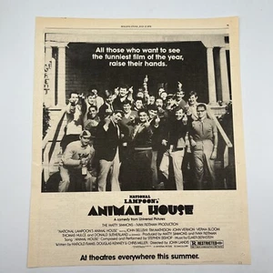 National Lampoons Animal House 1978 Print Ad 11"x13" John Belushi middle finger - Picture 1 of 2