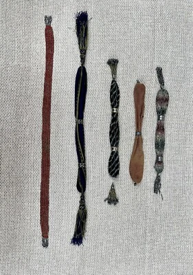 Antiguo Victoriano Regencia Miser's Medias Monedero Cuentas Tejido Seda Lote de Cinco Piezas Foto 1 de 4