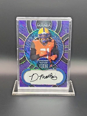2022 Auto Mania Retail Circle Purple Mirror Damarri Mathis Auto SSP/75   #447 - Image 1 of 3