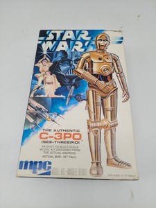Vintage Star Wars 1977 C3PO MPC Model Kit - Already Assembled with Box