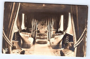 Roma interno carrozza treno papal Interior View Pope Train photo postcard D211 - Picture 1 of 2