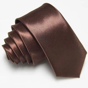 cravate satinée marron - Imagen 1 de 1