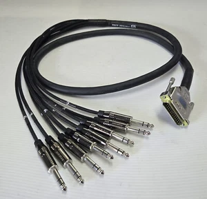 Jumperz 8 Kanal DB25 auf 1/4" TRS Pro Audiokabel Schlange 5 Fuß - Bild 1 von 1
