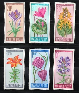 Hungary 1966 MNH Mi 2212-2217 Sc 1740-1745  Flowers ** - Picture 1 of 2