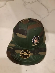 US Navy United States Navy Military Camo Baseball Hat Fitted 7 1/8  - Picture 1 of 5