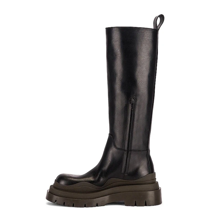 Bottega Veneta NWOB Black Tire Tall Lug Sole Boots Size 40 - Image 1 of 4