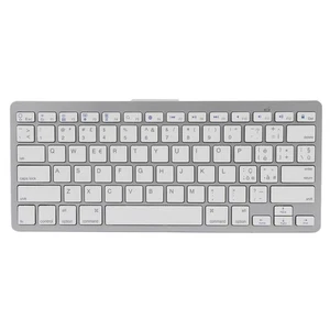Italian Wireless Keyboard Mini 78 Keys Thin Portable White Computer K SG - Picture 1 of 24