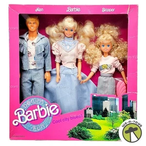 Barbie Denim Fun Ken Barbie and Skipper Doll Set 1989 Mattel 4893 - Picture 1 of 10