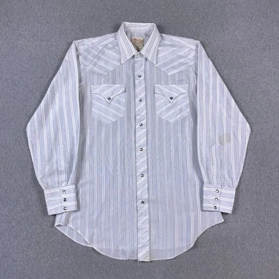 Camisa H Bar C Para Hombre 16/34 Rayas Perla Snap Colección El Dorado Western Foto 1 de 4