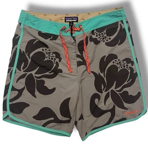 Baúl de baño Patagonia Board Shorts para hombre 33 7” estampado floral tropical con cordón - Imagen 1 de 7