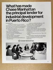 1974 Chase Manhattan Puerto Rico Industrial Development vintage print Ad - Picture 1 of 1